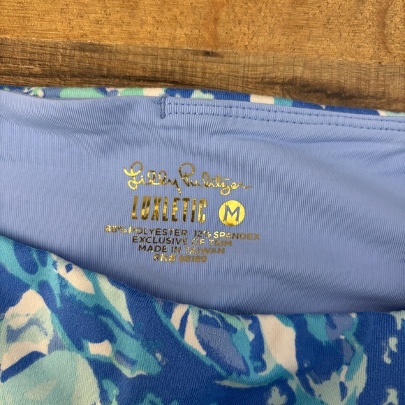 Lilly Pulitzer UPF 50+ Weekender Crop Leggings Blue Haven Soleil - Picture 4 of 8